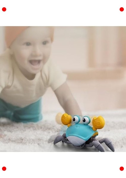Müzikli Sensörlü Emekleme Yardımcı Yengeç Oyuncak (Mavi) indirimleri