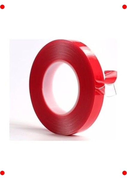 Şeffaf Akrilik Çift Taraflı Montaj Bandı 10MM x 5m