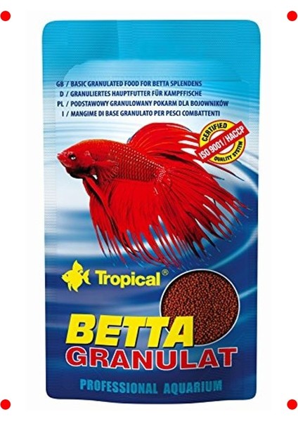 Betta Balıkları Için Özel Granül Yem 10 gr