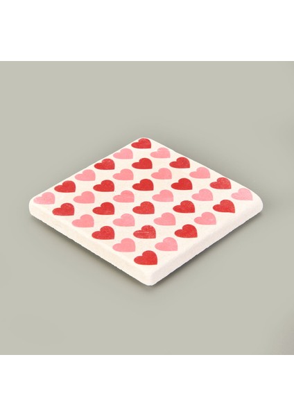 Kitchen Kalpler Taş Bardak Altlığı - Renkli - 10X10 cm