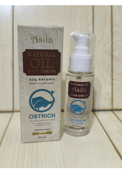Doğal Yağlı Saç Serumu – Devekuşu Yağlı Antifrizz Serum (60 Ml)