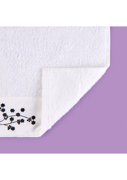 Soft French Cottage Nakışlı Yüz Havlusu - Ekru - 50X90 cm modelleri