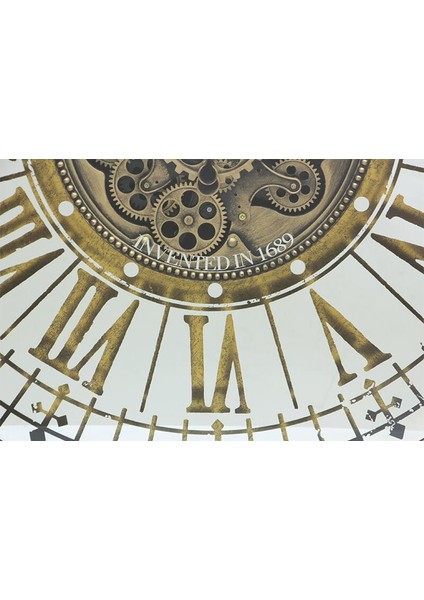 Yuvarlak Roma Rakamlı Goldoksit Çarklı Metal Duvar Saati modelleri