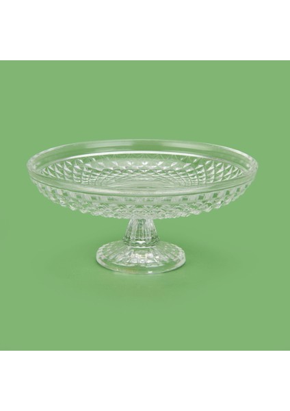 Glass Espina Ayaklı Sunumluk - Şeffaf - 19X11 cm