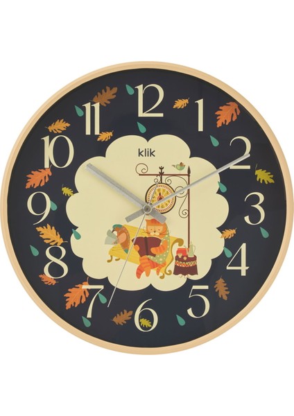 Slim Bilge Çocuk Odası Duvar Saati - Lacivert - 30 cm fiyatları