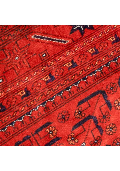Soft Atlas Afgan Desenli Halı - Kırmızı - 160X230 cm modelleri
