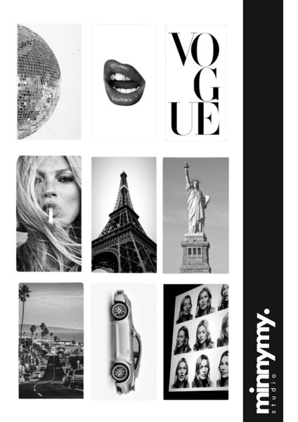 4'lü Tiny Frames Collection Sticker, Çıkartma, Ajanda, Günlük, Planlayıcı, Bullet Journal ,scrapbook modelleri