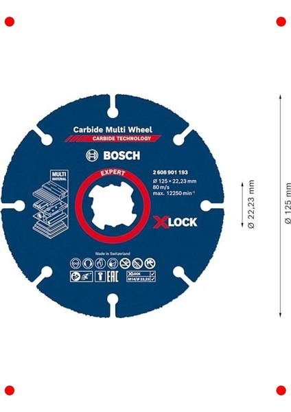 Çoklu Malzeme Karbür Kesici Disk, 125MM modelleri