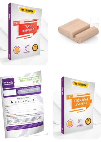 Tyt Coğrafya Branş Denemeleri + Tyt Tarih Branş Denemeleri +Telefon Tutucu+Deneme