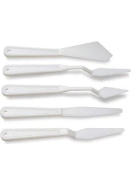 Resim ve Heykel Çalışmaları Için 5'li Plastik Spatula Seti Spatula