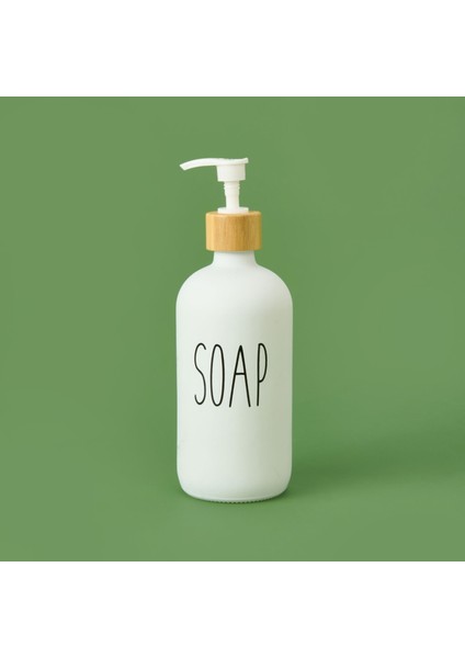 Cam Sıvı Sabunluk - Beyaz - 21 cm fiyatları