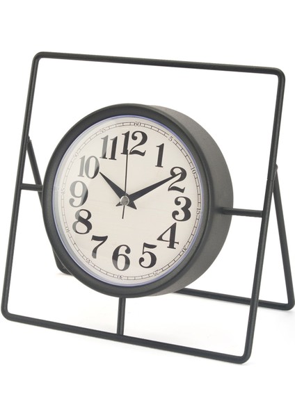 Metal Dikdörtgen Yuvarlak Masa Saati - 24 cm modelleri