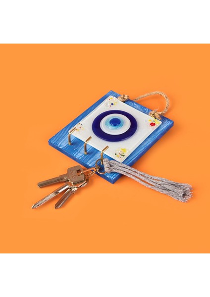 Deco Nazar Anahtar Askısı - Mavi - 15 cm fiyatları