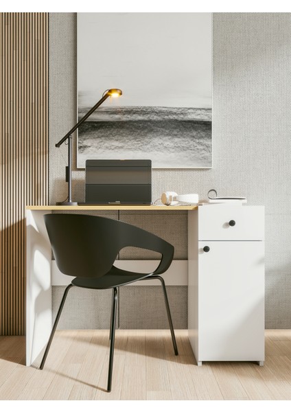 Çalışma Masası Parlak Beyaz Marbella Çekmeceli Bilgisayar Masası Dolaplı Masa fiyatları