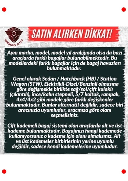 T Cross 3D Alt Bagaj Havuzu (2018 ve Üstü) fırsatları