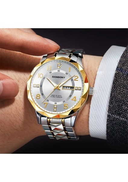 Lüks Erkek Kol Saati Çelik Su Geçirmez