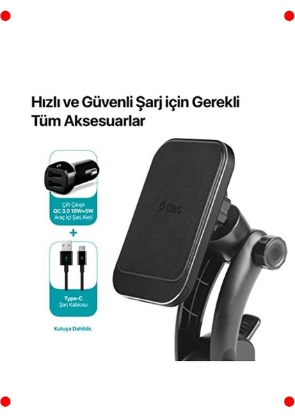 Manyetik Kablosuz Şarjlı Araç Telefon Tutucu indirimleri