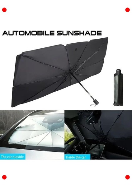 Katlanabilir Şemsiye Tipi Araç Ön Cam Güneşliği (140X79 Cm) modelleri