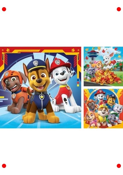 Paw Patrol Temalı Yapboz Seti - 3X49 Parça modelleri