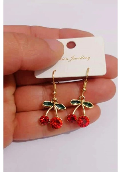 Paslanmaz Çelik Kırmızı Kiraz Küpe fiyatları