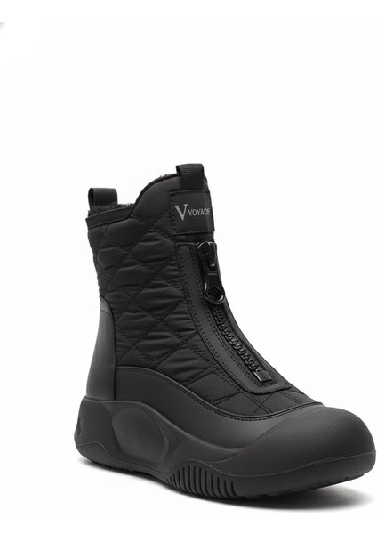 Önü Fermuarlı Içi Kürklü Kadın Kar Botu B439