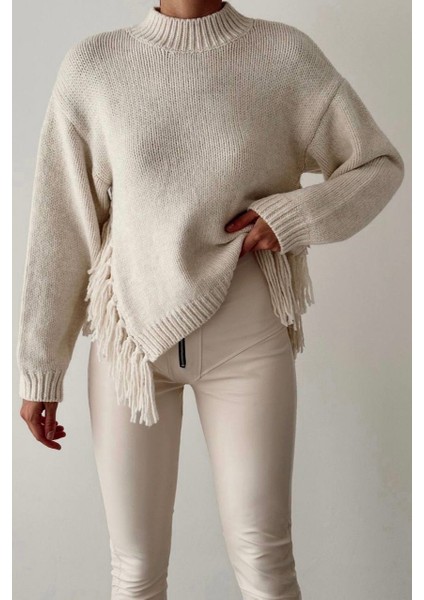 Kenarları Püsküllü Tasarım Kazak fiyatları