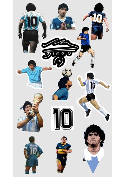 Maradona Telefon Laptop Notebook Tablet Defter Matara Stiker Etiket ST2077