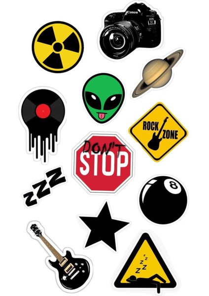 Y2K Telefon Laptop Notebook Tablet Defter Matara Stiker Etiket ST2080