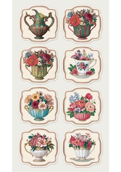 Bitki Çiçek Telefon Laptop Notebook Tablet Defter Matara Stiker Etiket ST2208