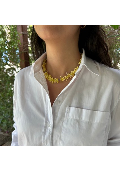 Mercan Doğal Taş El Yapımı Özel Tasarım Gümüş Aksesuar Kadın Bohem Kolye