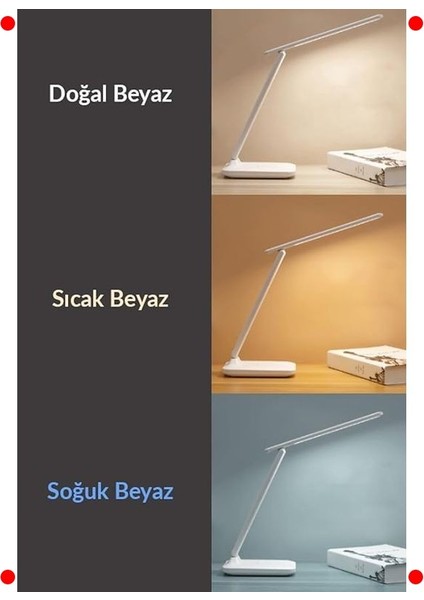 Şarjlı Dokunmatik Masa Lambası, Telefon Standlı fırsatları