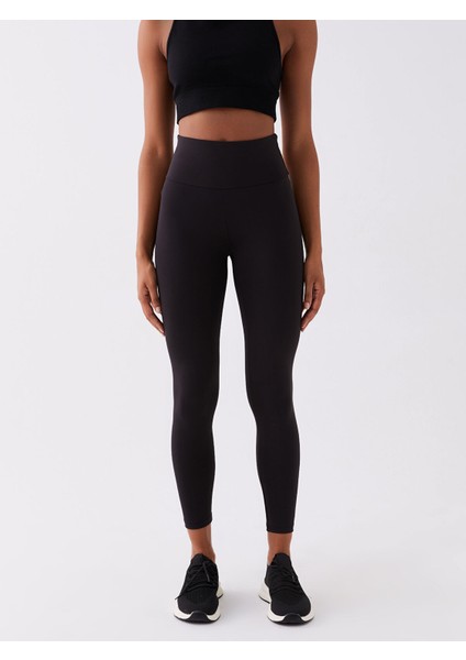 Yeni Sezon Beli Lastikli Düz Interlok Kadın Spor Tayt fırsatları