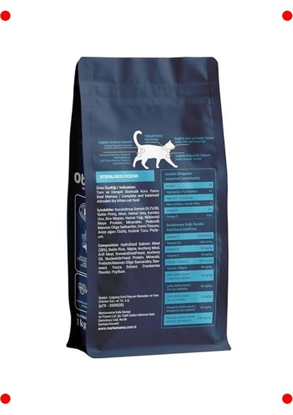 Kısırlaştırılmış Kedi Için Somonlu Mama 2 kg modelleri