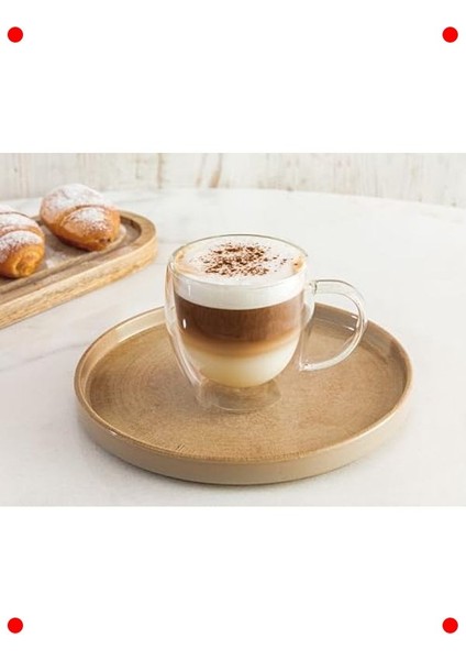 Tekli Çift Cidarlı Cam Bardak - 240 ml Kapasite