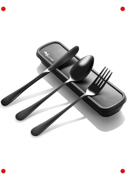 Taşınabilir Paslanmaz Çelik Çatal Bıçak Kaşık Seti