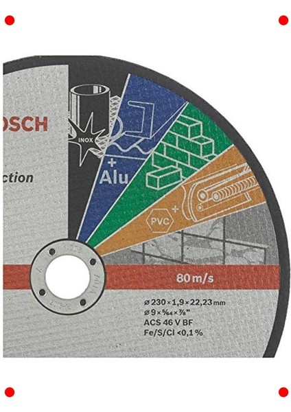 Çok Malzemeli Düz Kesme Diski, 230 mm fırsatları