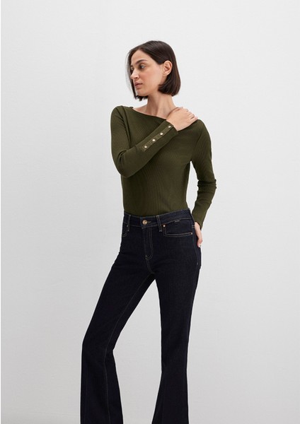 Yeşil Uzun Kollu Tişört 1613595-71545