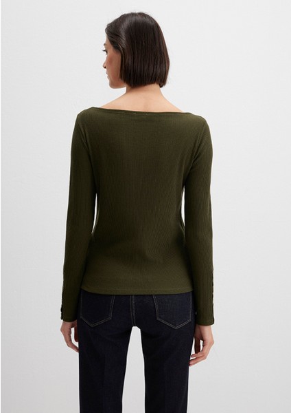 Yeşil Uzun Kollu Tişört 1613595-71545