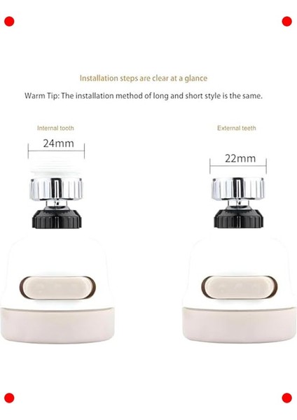 360° Döner Su Tasarruflu Musluk Başlığı fırsatları