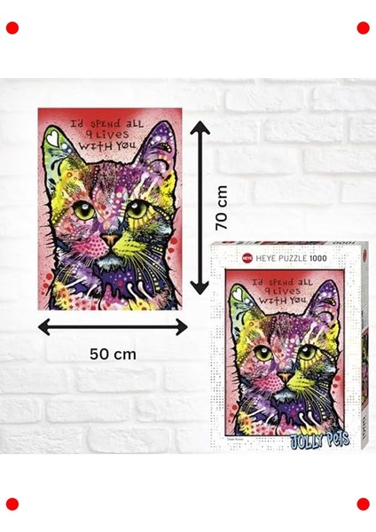 Dokuz Canlı Kedi Temalı Yapboz - 1000 Parça modelleri