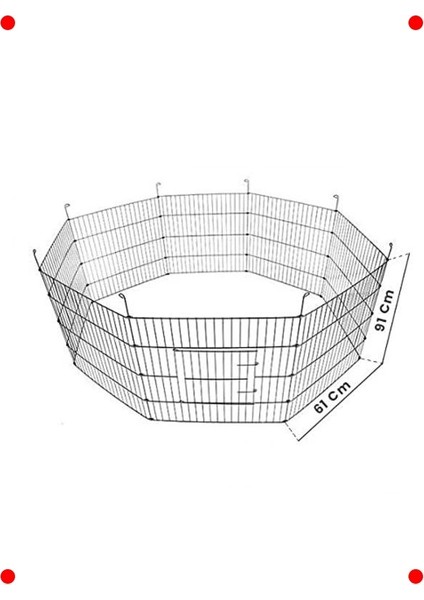 Evcil Hayvan Panel Çit Seti (8 Parça - 61X91CM) fiyatları