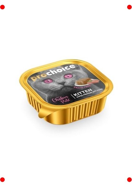 Yavru Kedi Tahılsız Tavuk Ezme Mama - 100G x 16 Adet