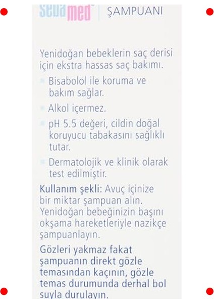Ph 5.5 Bisabolollü Yenidoğan Bebek Şampuanı 500 ml indirimleri
