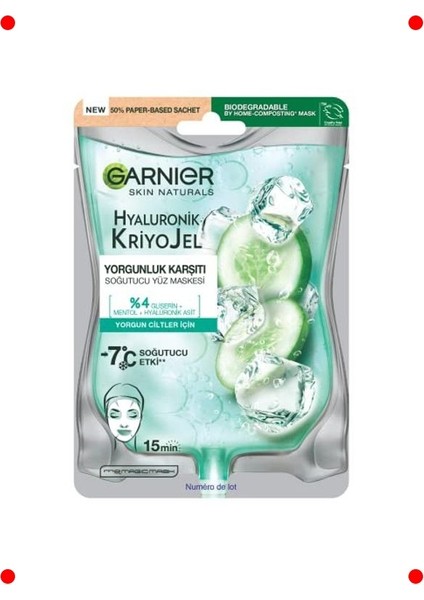 Kriyojel Yorgunluk Karşıtı Soğutucu Yüz Maskesi