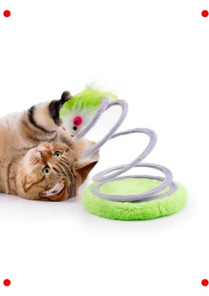 Yaylı Peluş Fare Kedi Oyuncağı - Etkileşimli