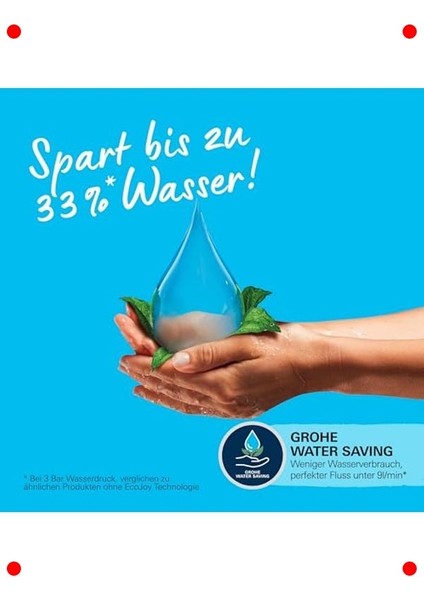 3 Akışlı Kare El Duşu, Krom, Kireç Önleyici fırsatları