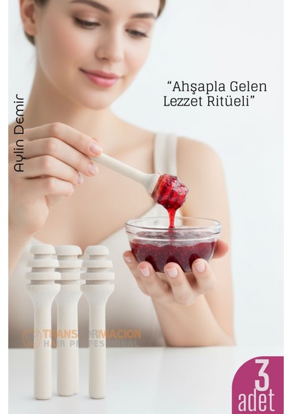 3’lü Ahşap Mini Kaşık Seti – 6.5 cm Reçel, Bal ve Sos Servisi Için Doğal Sunum Kaşıkları 722342