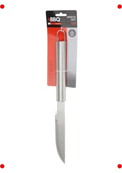 Uzun Saplı Paslanmaz Çelik Barbekü Bıçağı 42CM