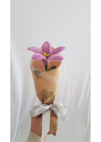 El Yapımı Zambak Şönil Çiçek Buket – Dekoratif, Solmayan, Hediye Için Ideal fiyatları