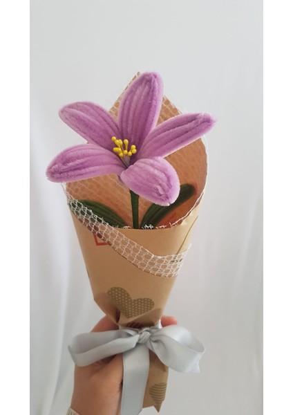 El Yapımı Zambak Şönil Çiçek Buket – Dekoratif, Solmayan, Hediye Için Ideal fırsatları